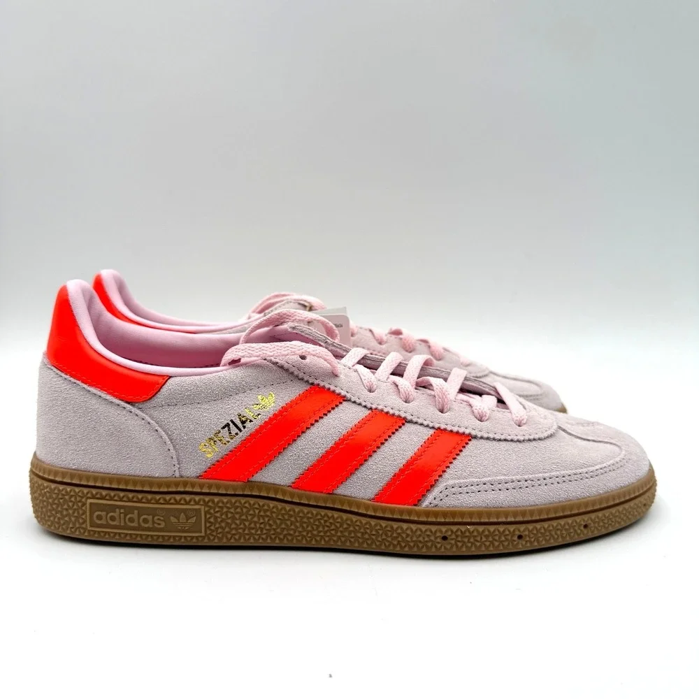 Adidas Women's Size 7 Handball Spezial Originals Pink Solar Orange JS0250 NEW